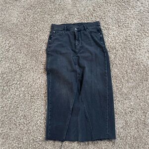 American Eagle Black High-Waist Denim Skirt